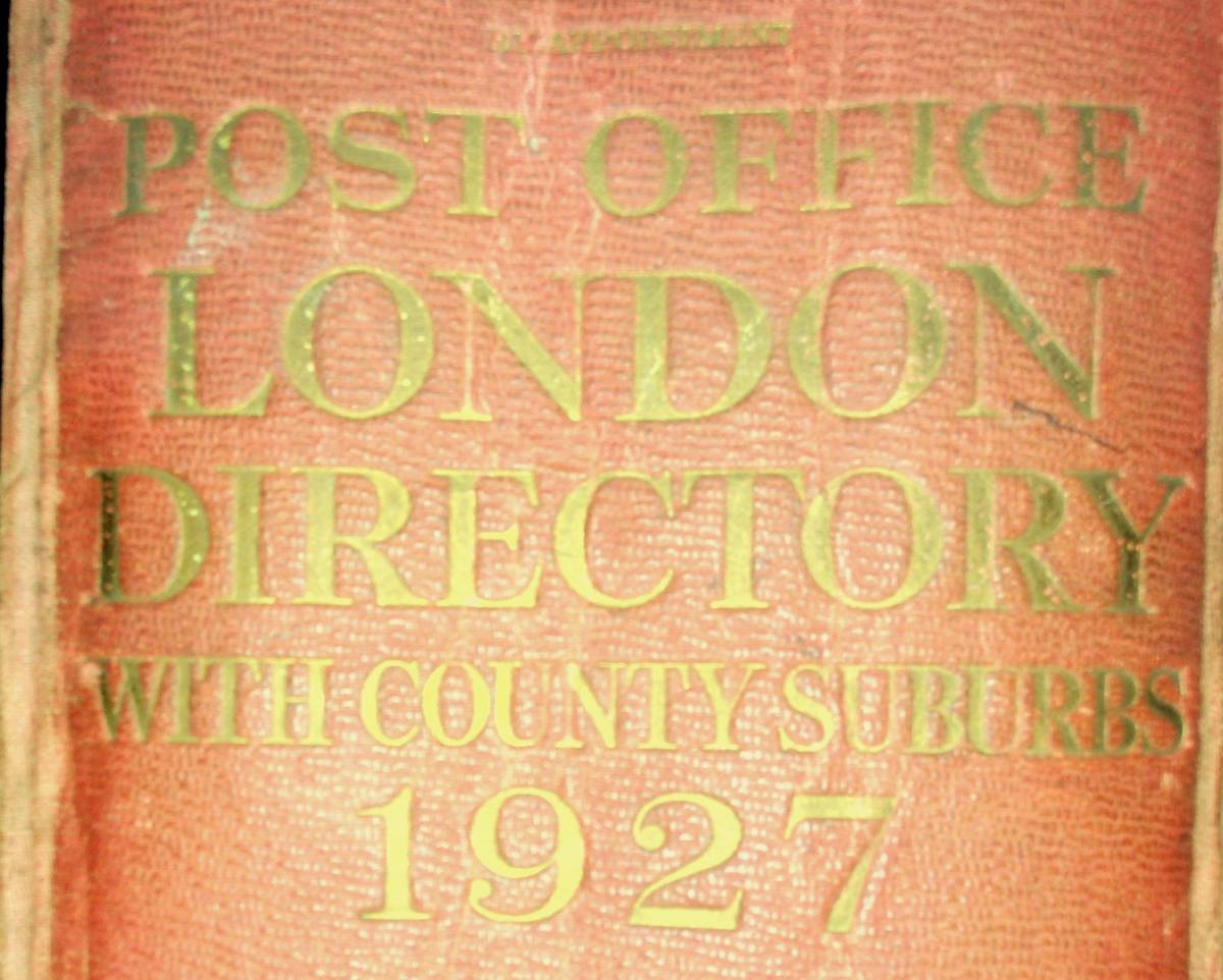 Post Office Directory of London, 1927 – East End Streets and Synagogues ...
